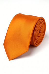 Conjunto de corbata naranja para hombre