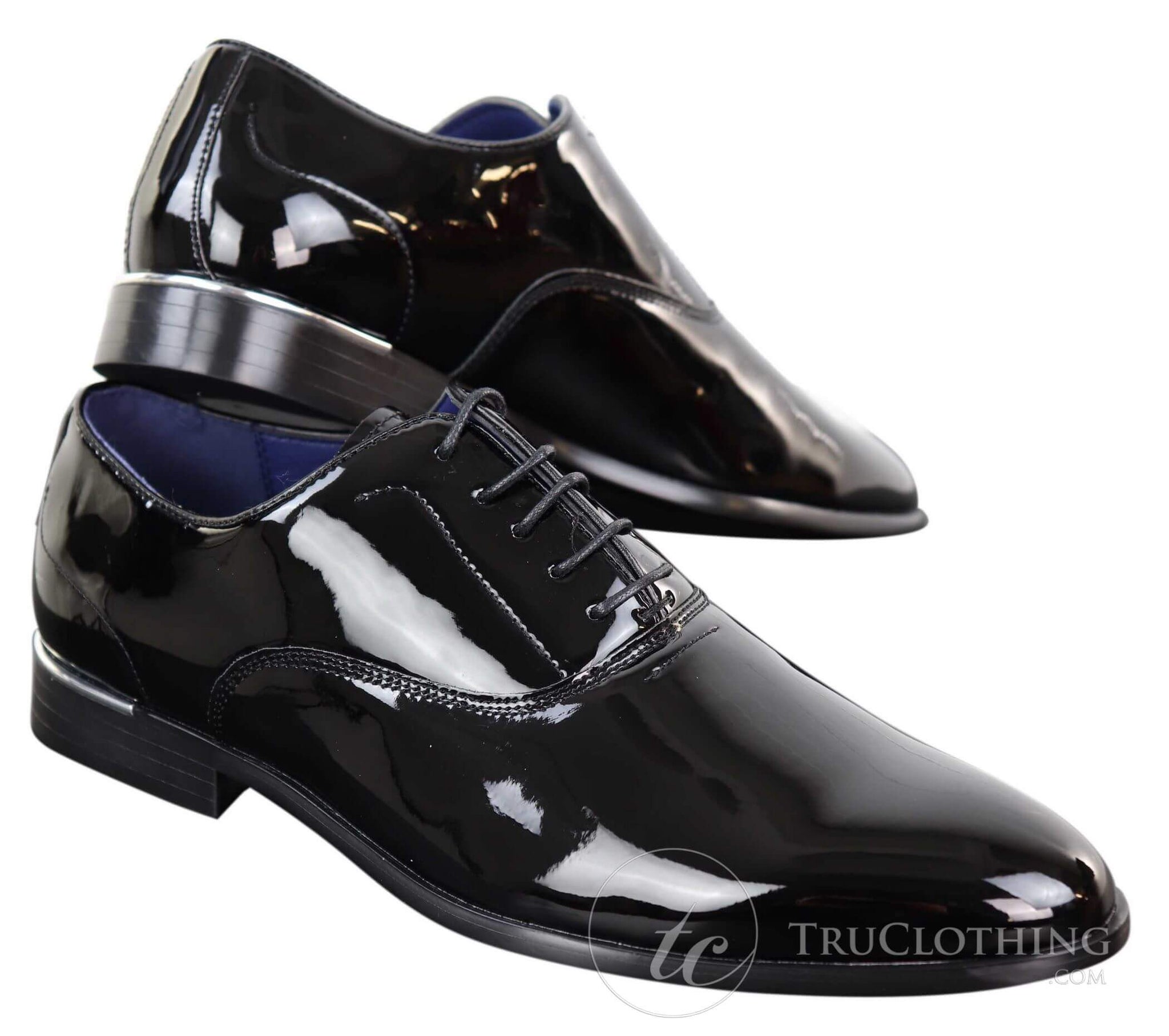 Zapatos formales de charol brillante para hombre
