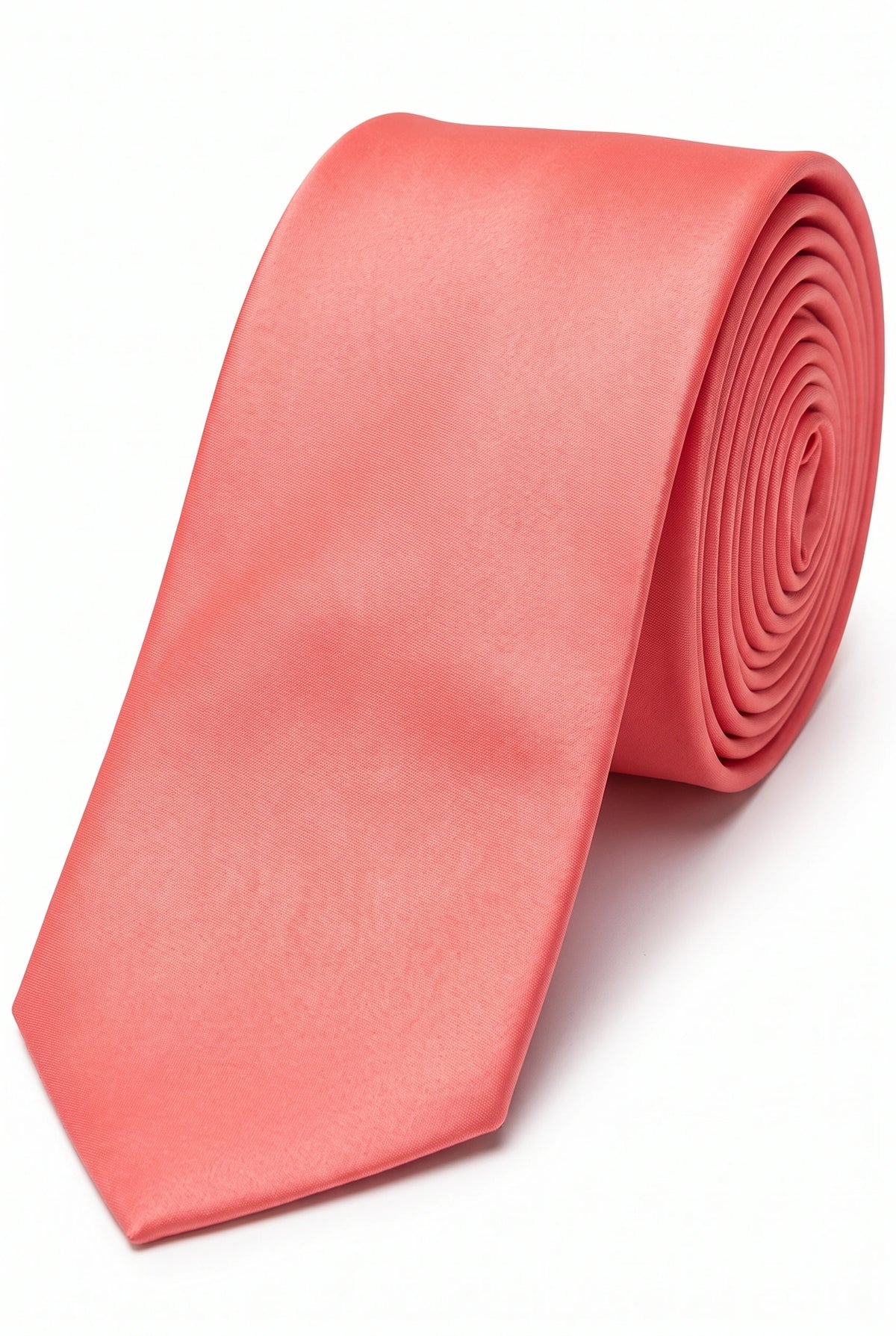 Conjunto de corbata color melocotón para hombre con pañuelo de bolsillo y gemelos.