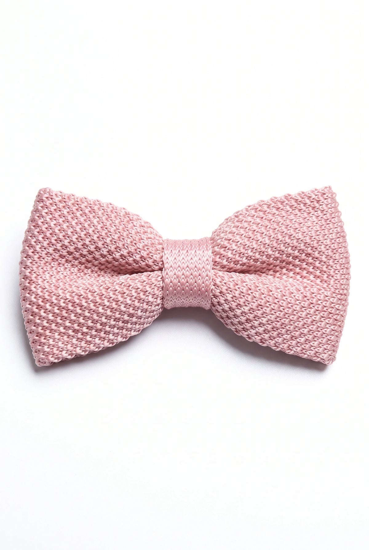 Pajarita de punto rosa para hombre