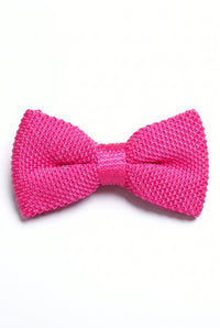 Pajarita de punto rosa para hombre
