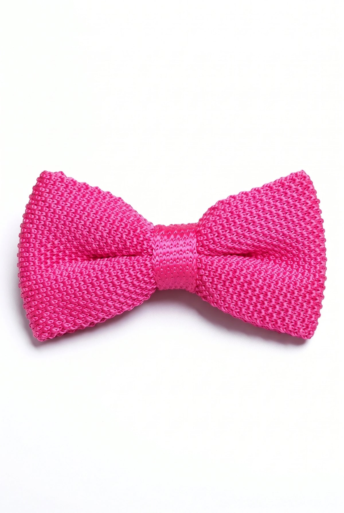 Pajarita de punto rosa para hombre