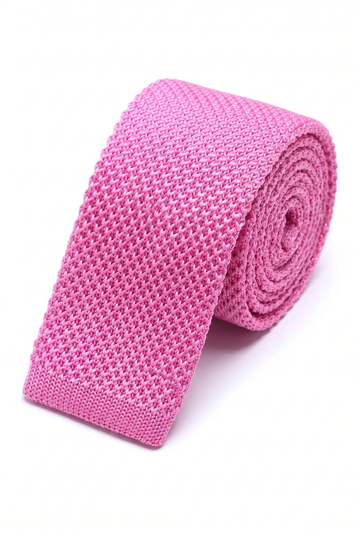 Corbata de punto rosa para hombre