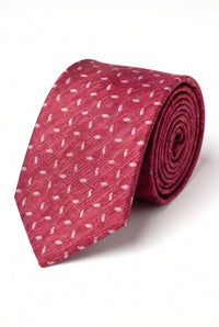 Corbata rosa estampada para hombre