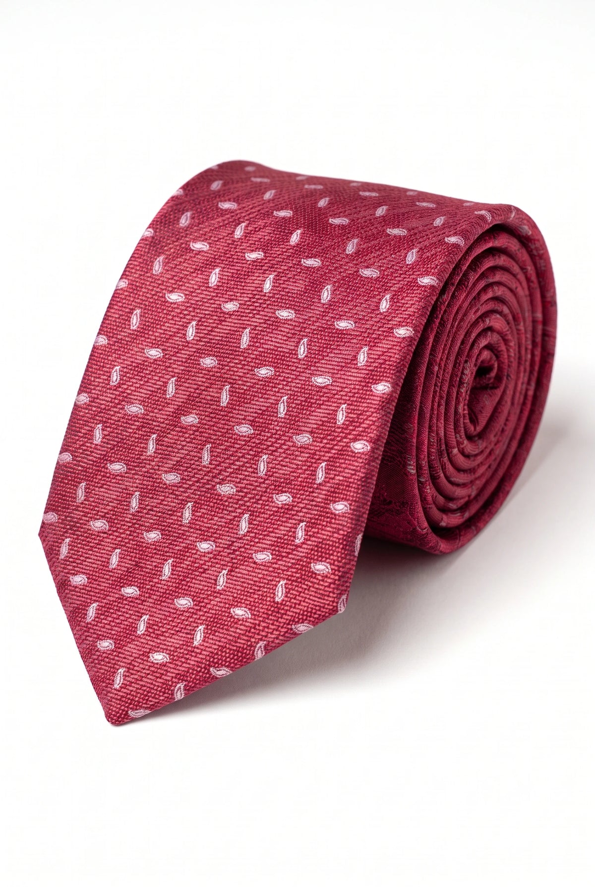 Corbata rosa estampada para hombre