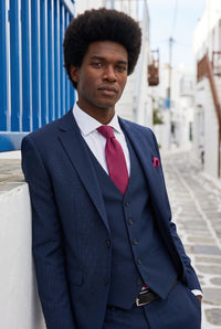 Corbata rosa estampada para hombre