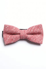 Pajarita de tweed rosa para hombre