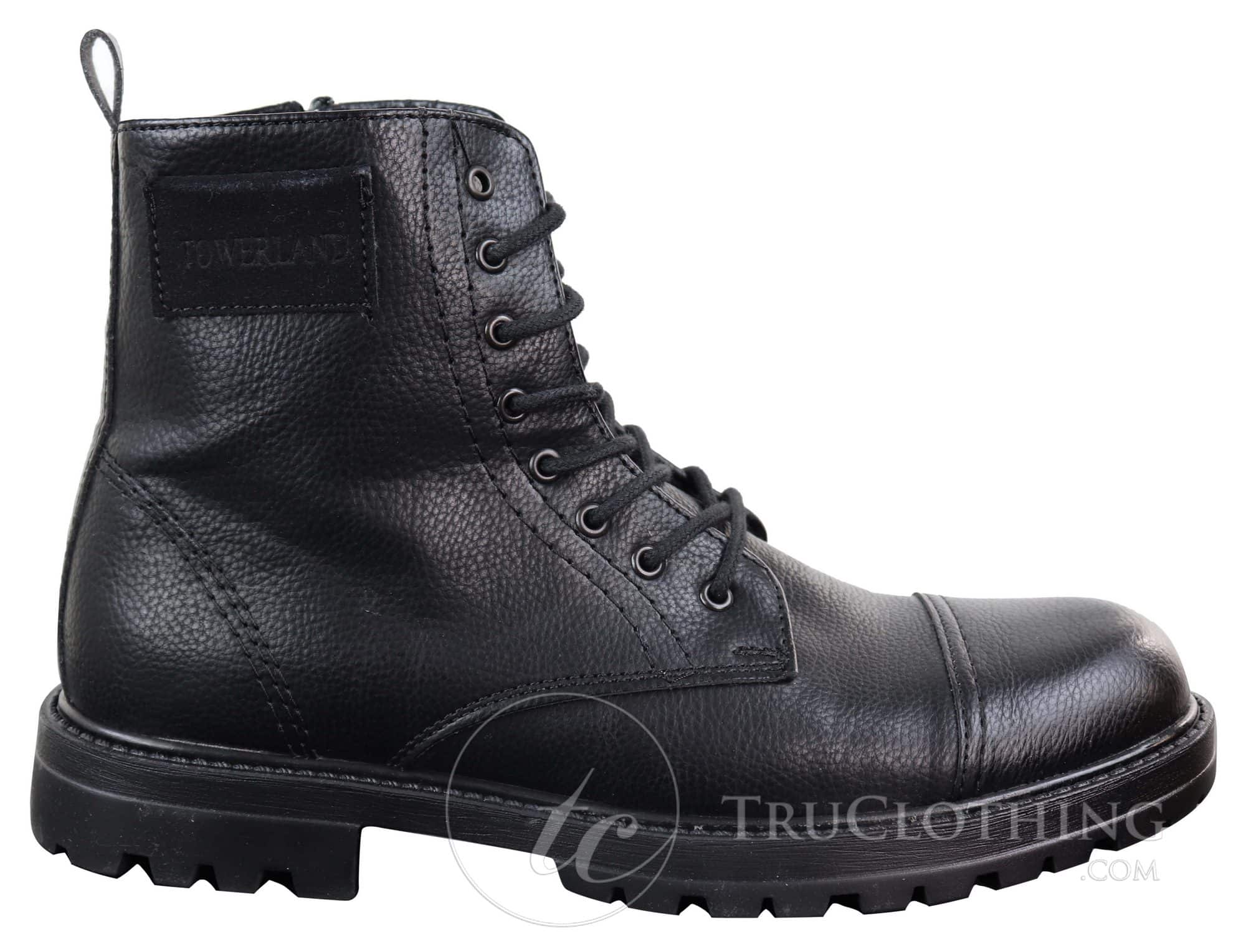 Botines de hombre de piel sintética con cremallera