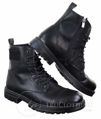 Botines de hombre de piel sintética con cremallera