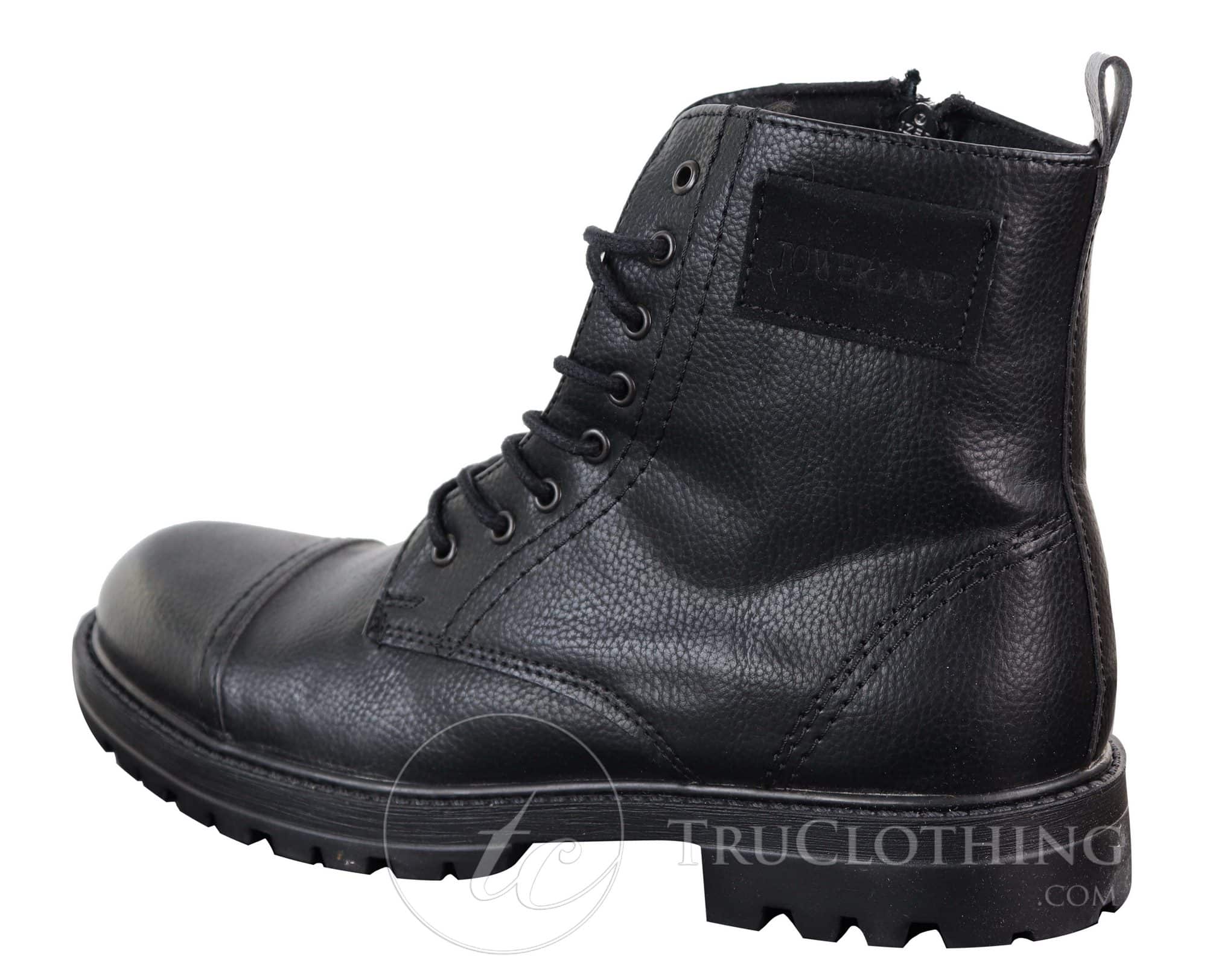Botines de hombre de piel sintética con cremallera