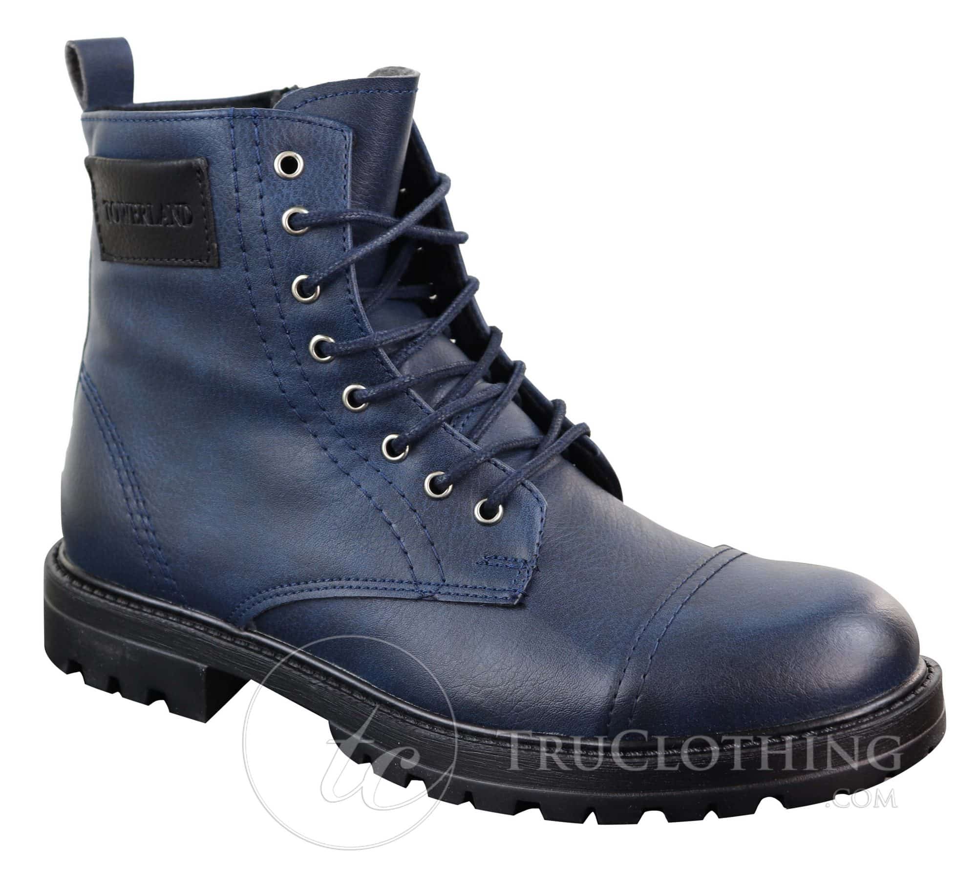 Botines de hombre de piel sintética con cremallera