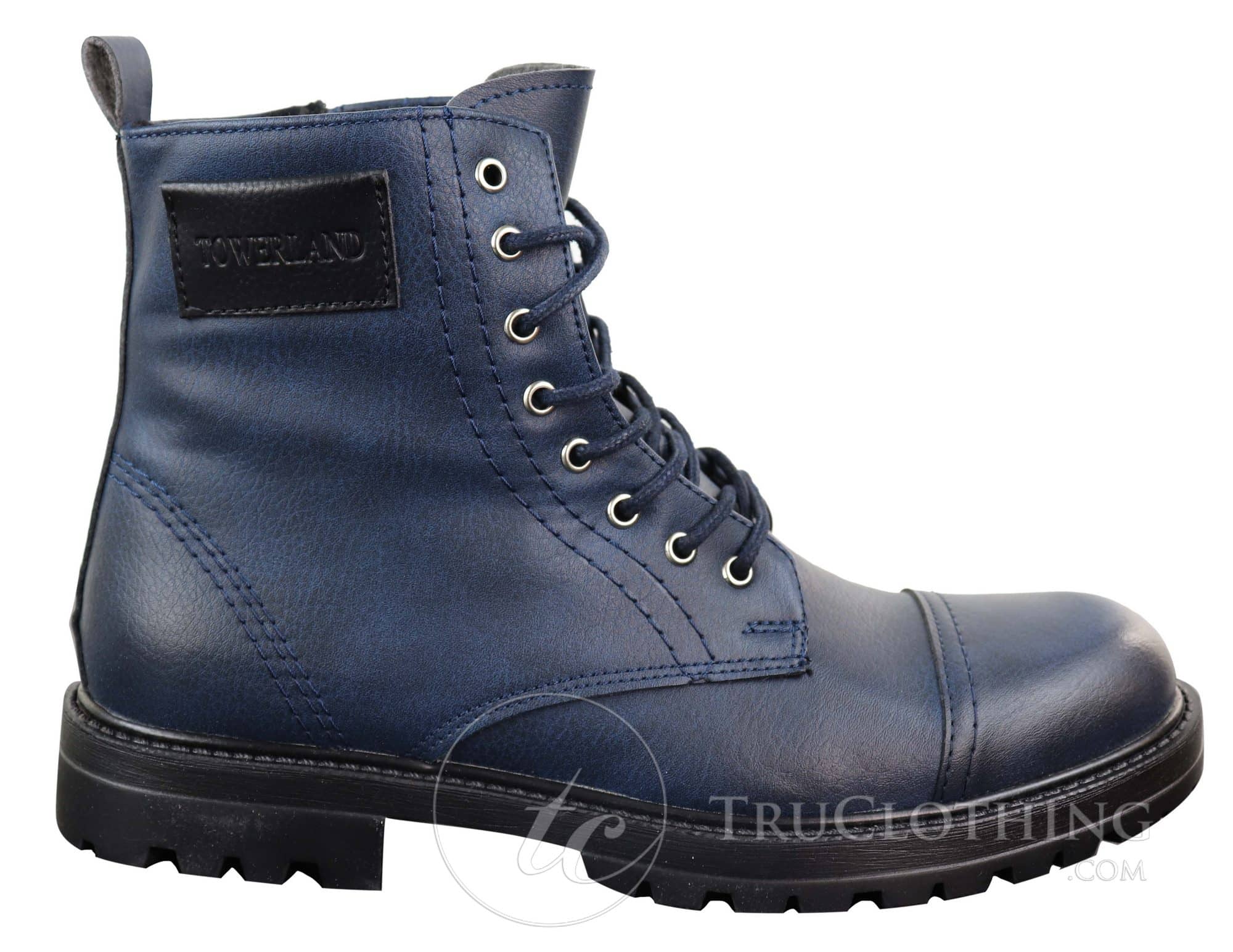 Botines de hombre de piel sintética con cremallera