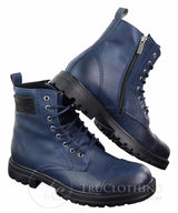 Botines de hombre de piel sintética con cremallera