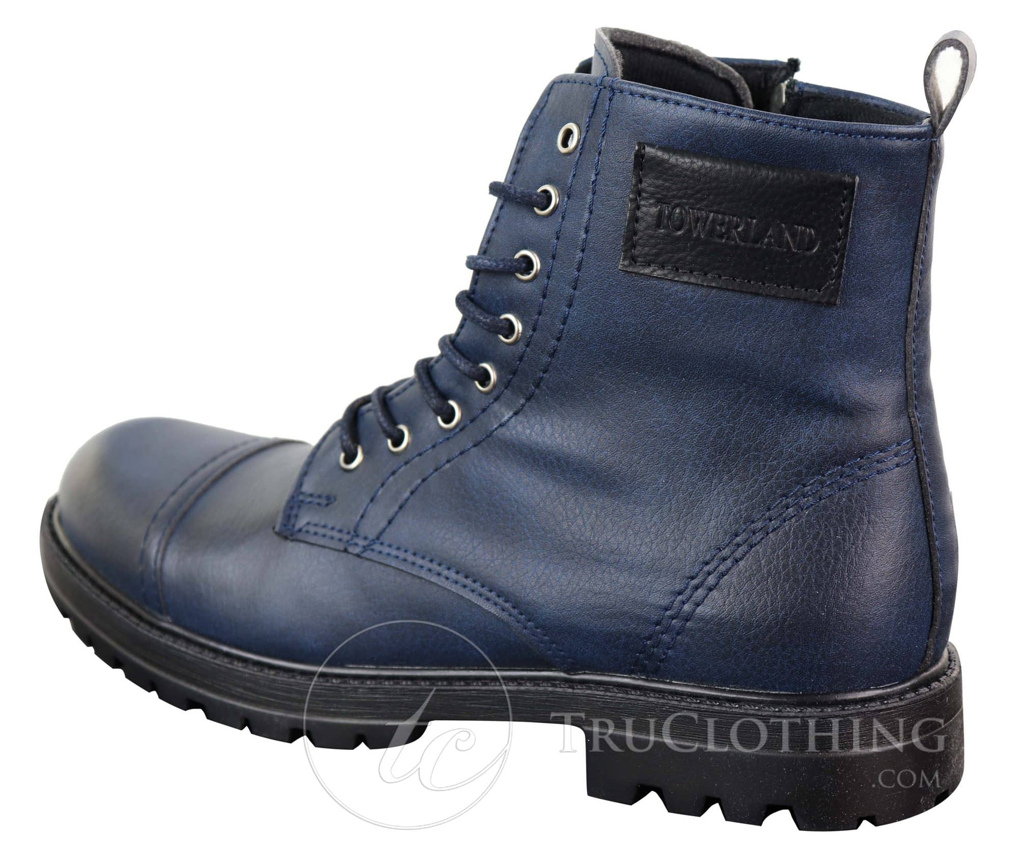 Botines de hombre de piel sintética con cremallera