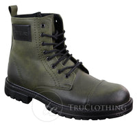 Botines de hombre de piel sintética con cremallera