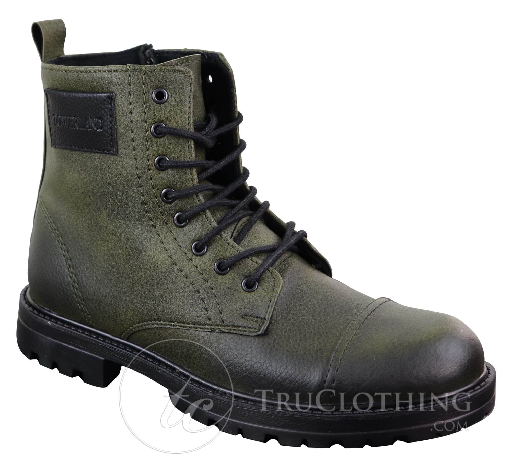 Botines de hombre de piel sintética con cremallera