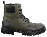 Botines de hombre de piel sintética con cremallera