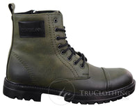 Botines de hombre de piel sintética con cremallera