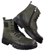Botines de hombre de piel sintética con cremallera