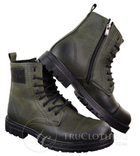 Botines de hombre de piel sintética con cremallera