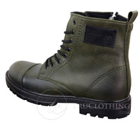 Botines de hombre de piel sintética con cremallera