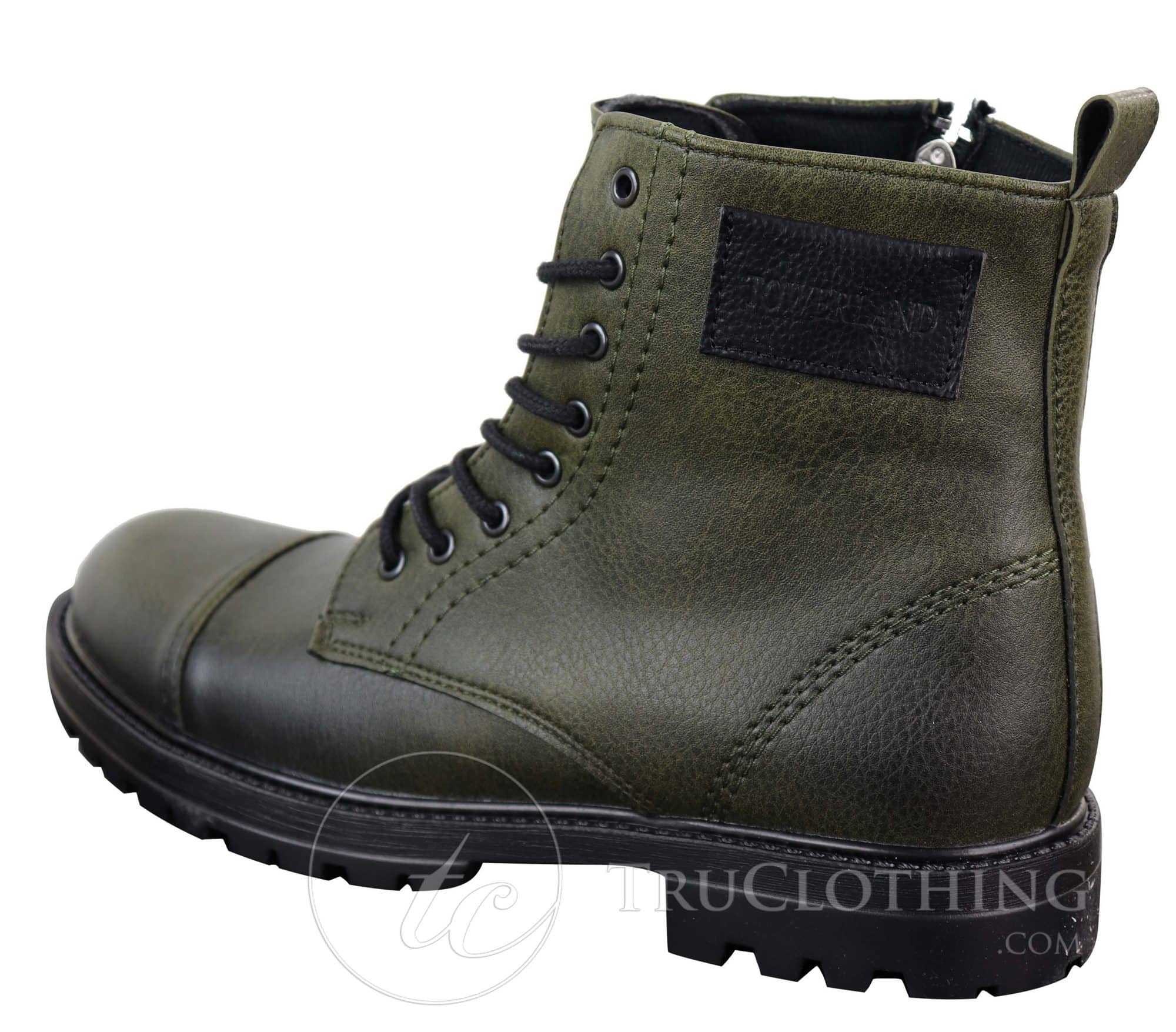 Botines de hombre de piel sintética con cremallera