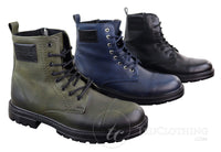 Botines de hombre de piel sintética con cremallera