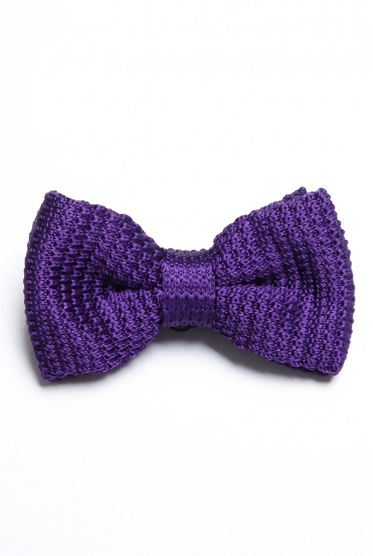 Pajarita de punto morada para hombre