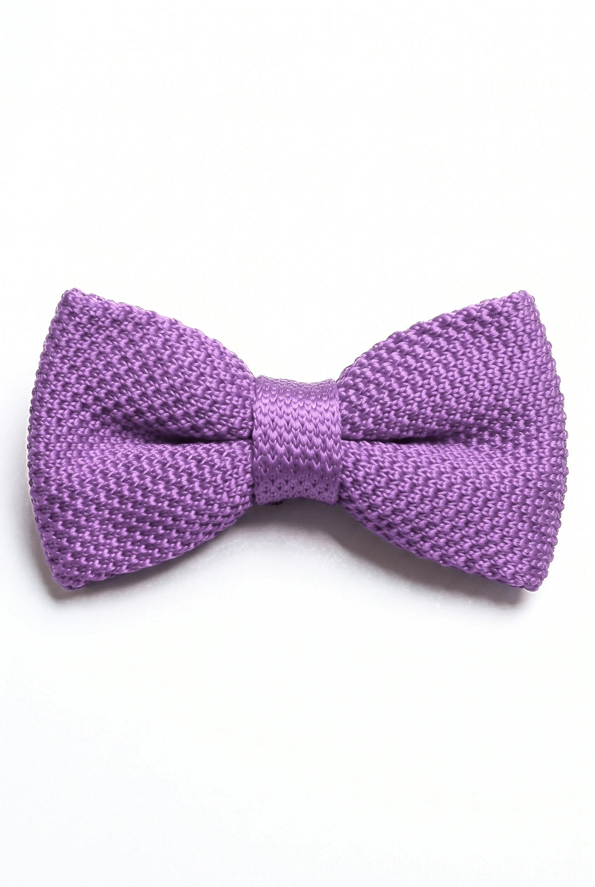 Pajarita de punto morada para hombre