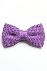 Pajarita de punto morada para hombre