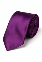 Conjunto de corbata morada para hombre