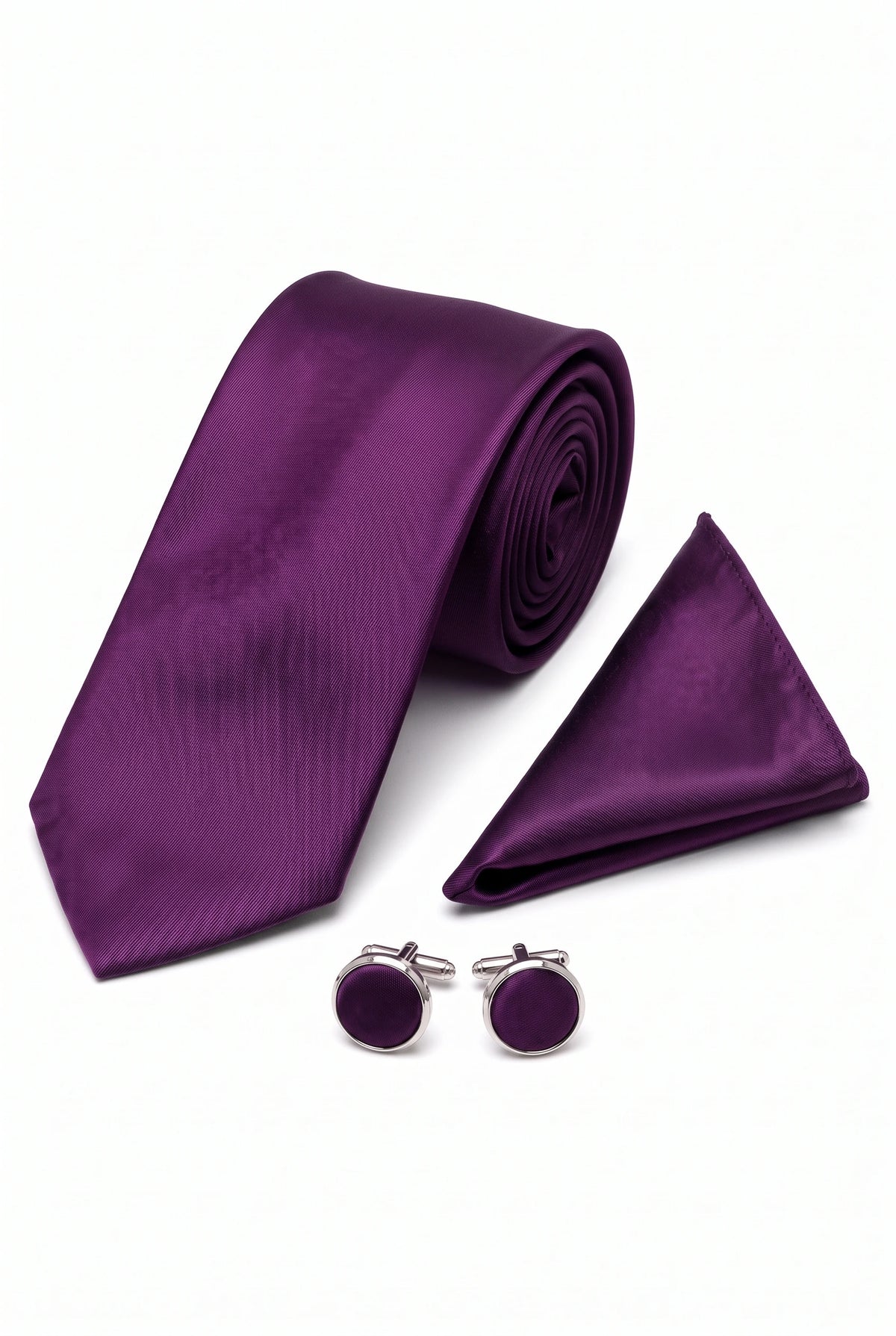 Conjunto de corbata morada para hombre