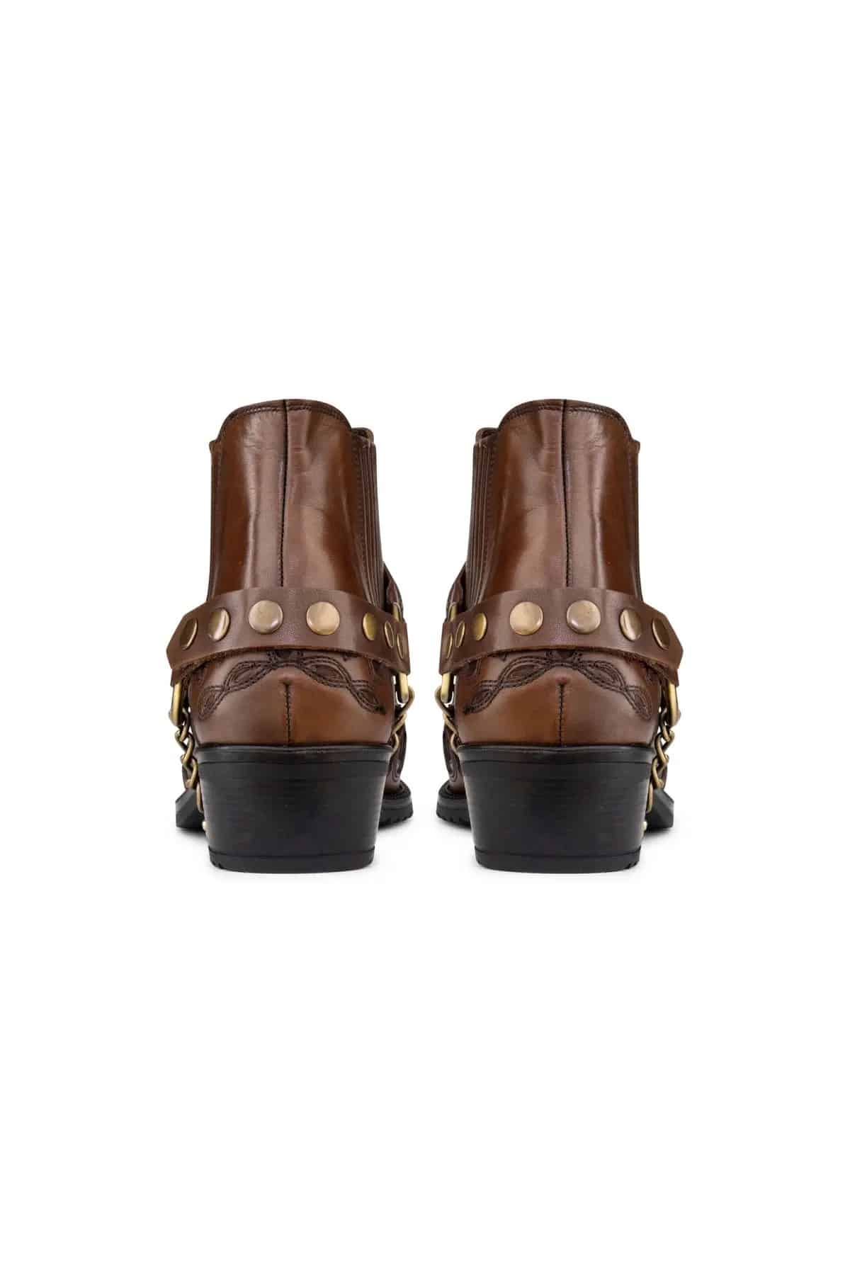 Botas vaqueras de cuero auténtico para hombre con tacón cubano.