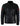 Chaqueta bomber de cuero auténtico negro para hombre, rayas rojas, acolchada, corte ajustado, estilo casual-negro
