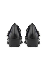 Zapatos de montar de cuero auténtico para hombre con hebilla.