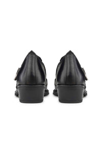 Zapatos de montar de cuero auténtico para hombre con hebilla.