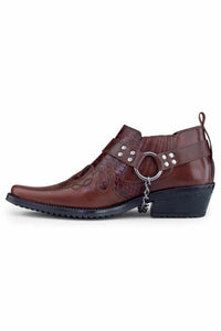 Zapatos de montar de cuero auténtico para hombre con cadena