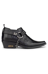 Zapatos de montar de cuero auténtico para hombre con cadena