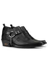 Zapatos de montar de cuero auténtico para hombre con cadena