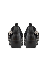 Zapatos de montar de cuero auténtico para hombre con cadena