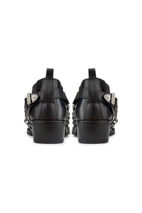 Zapatos de montar de cuero auténtico para hombre con cadena