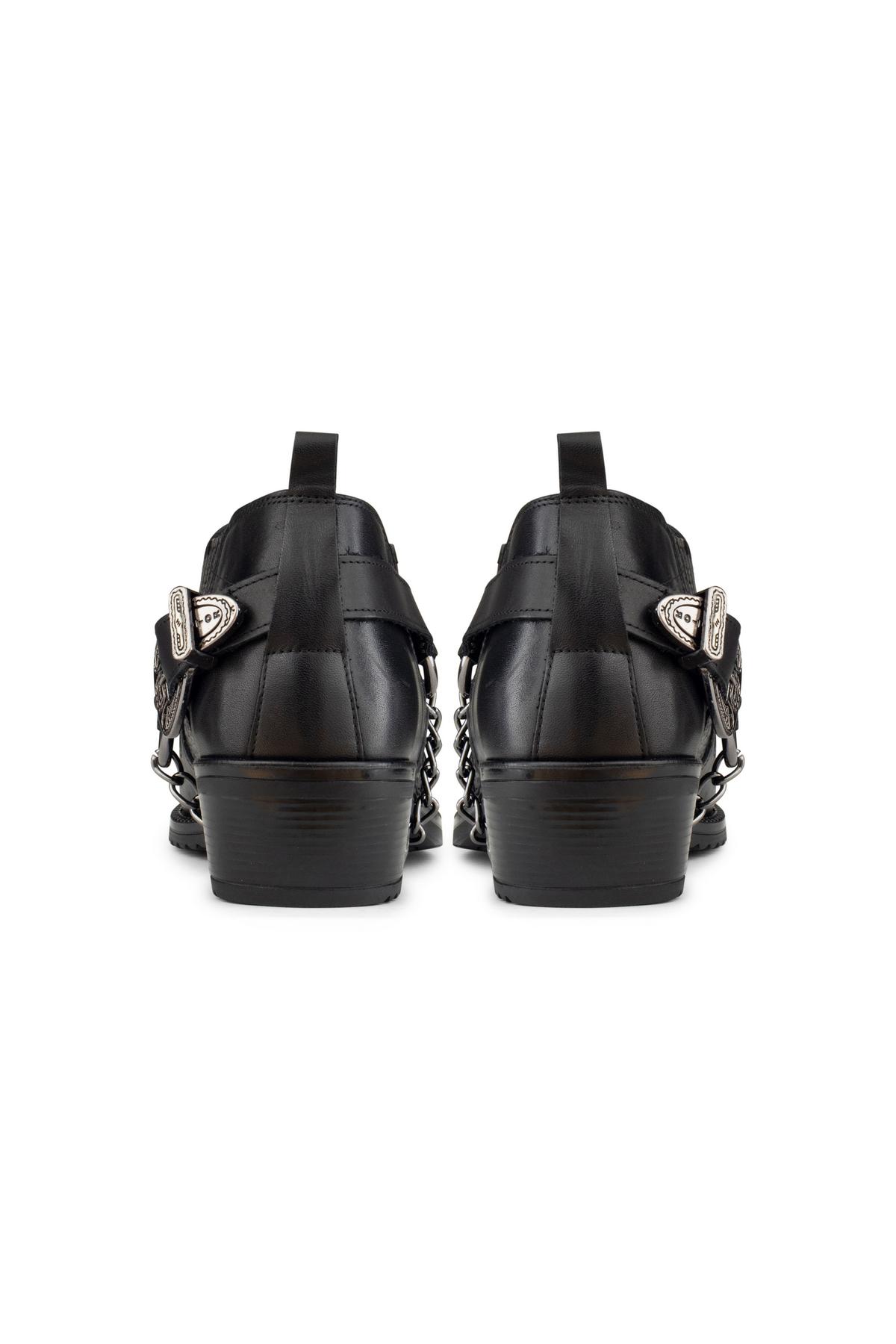 Zapatos de montar de cuero auténtico para hombre con cadena