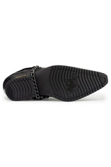 Zapatos de montar de cuero auténtico para hombre con cadena