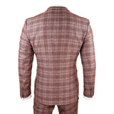 Traje de tres piezas para hombre a cuadros rojos - Paul Andrew Wellington