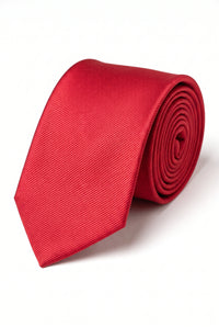 Corbata roja lisa de color liso para hombre