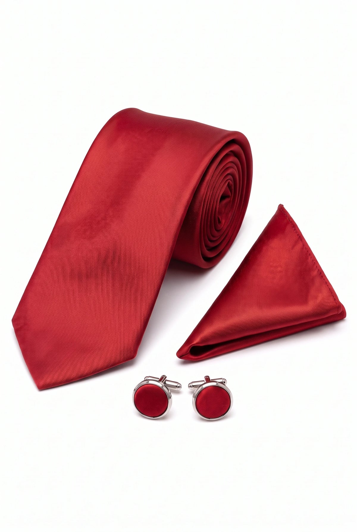 Conjunto de corbata roja para hombre