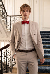 Pajarita de tweed rojo para hombre