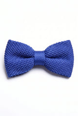 Pajarita de punto azul marino para hombre