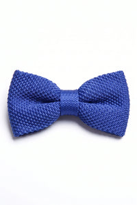 Pajarita de punto azul marino para hombre