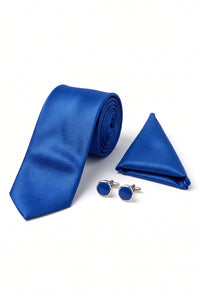 Conjunto de corbata azul marino para hombre